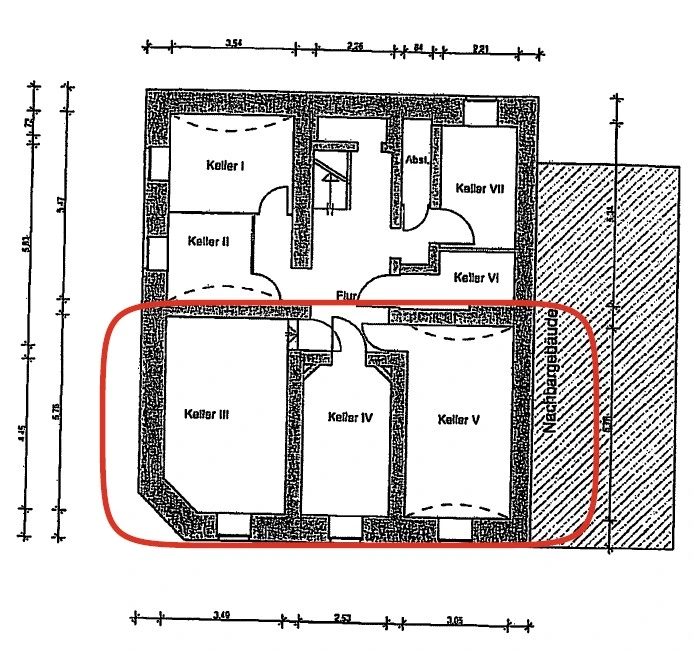 Grundriss Keller